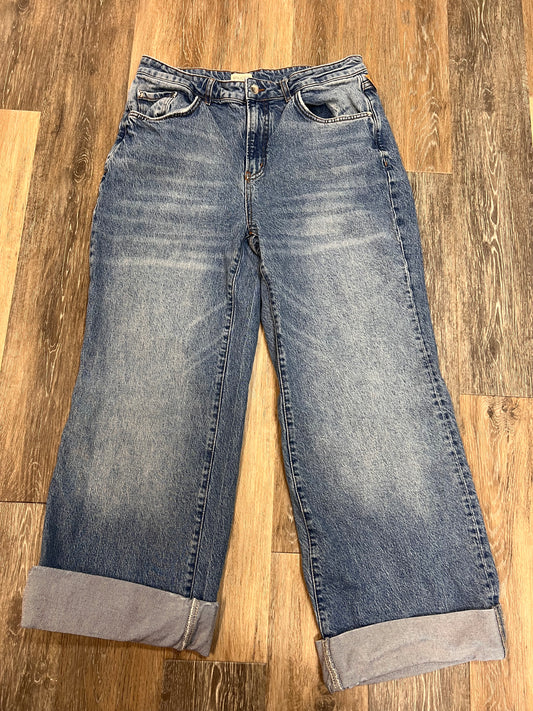 Jeans Straight By Pilcro In Blue Denim, Size: 14/33