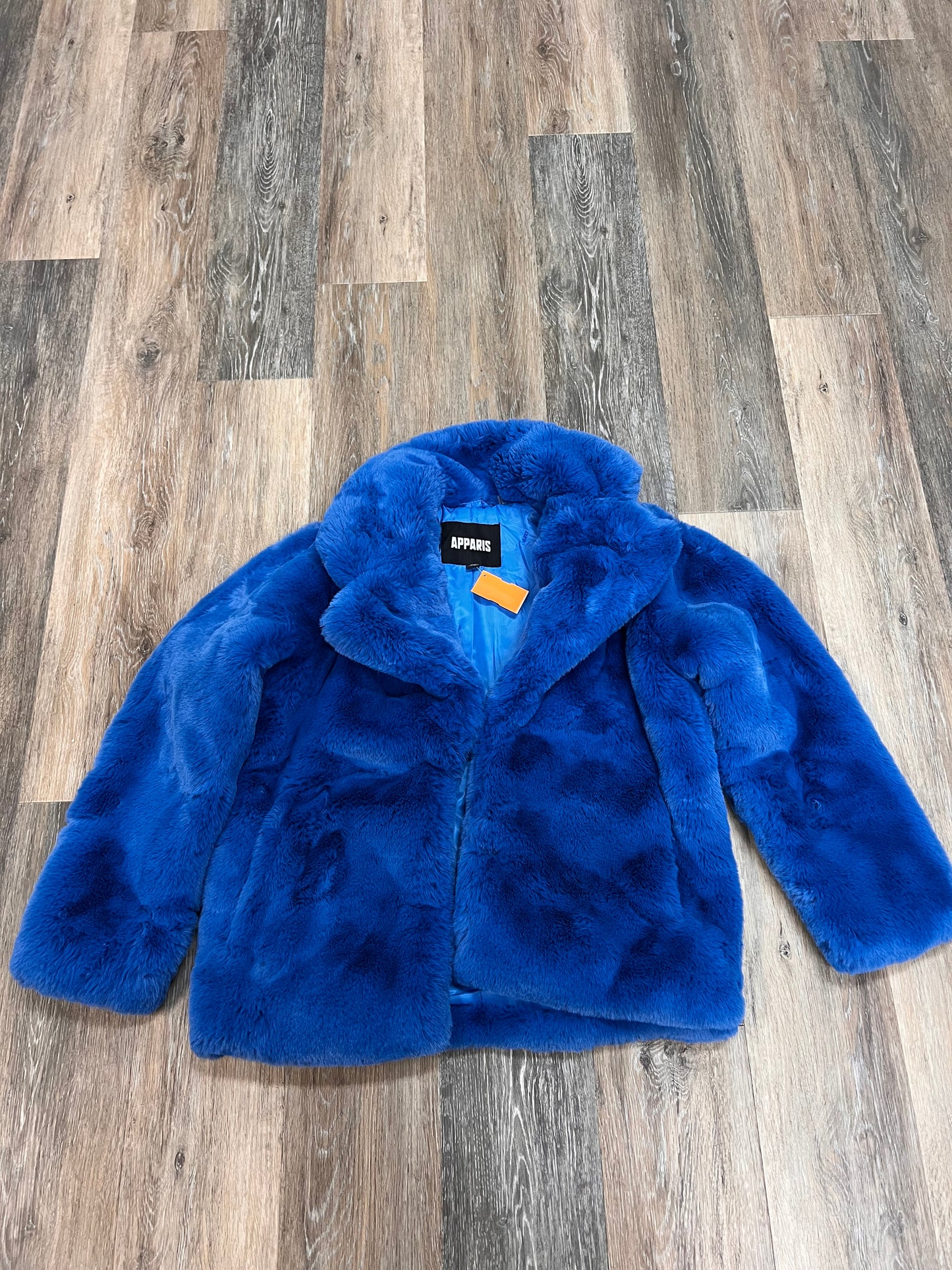 Coat Faux Fur & Sherpa By Apparis In Blue, Size: Xs