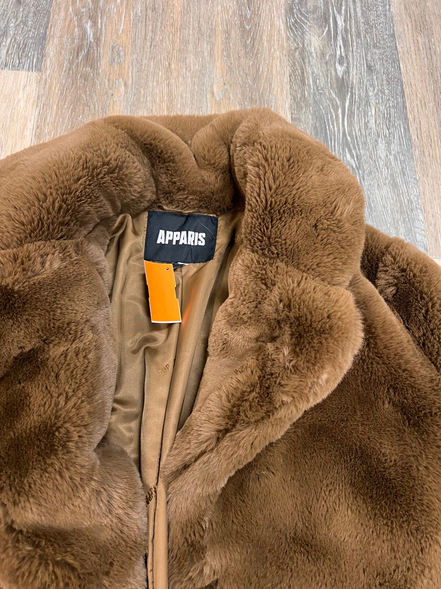 Coat Faux Fur & Sherpa By APPARIS In Brown, Size: Xs