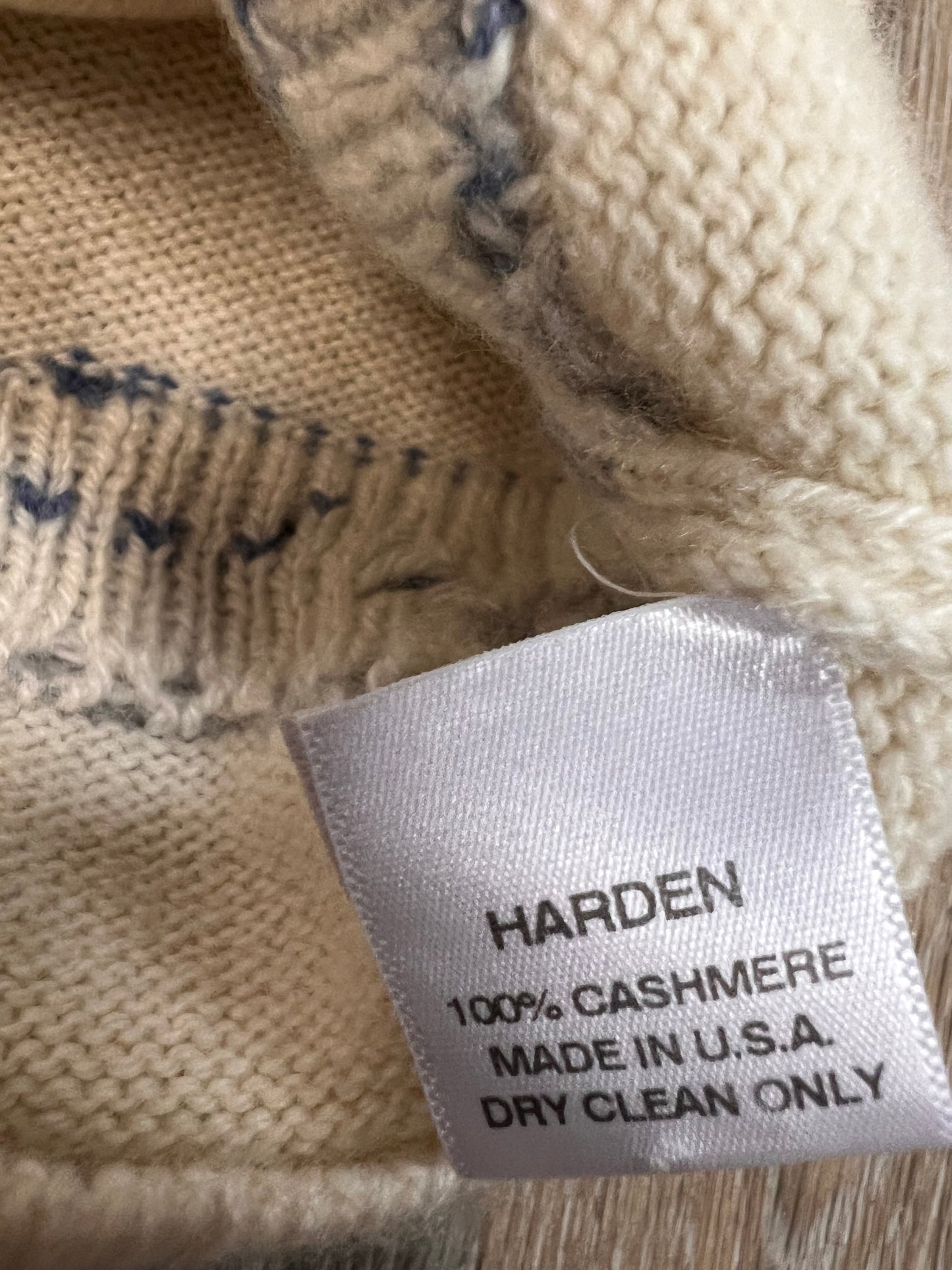 Sweater Designer Cashmere By Harden In Cream, Size: Xs