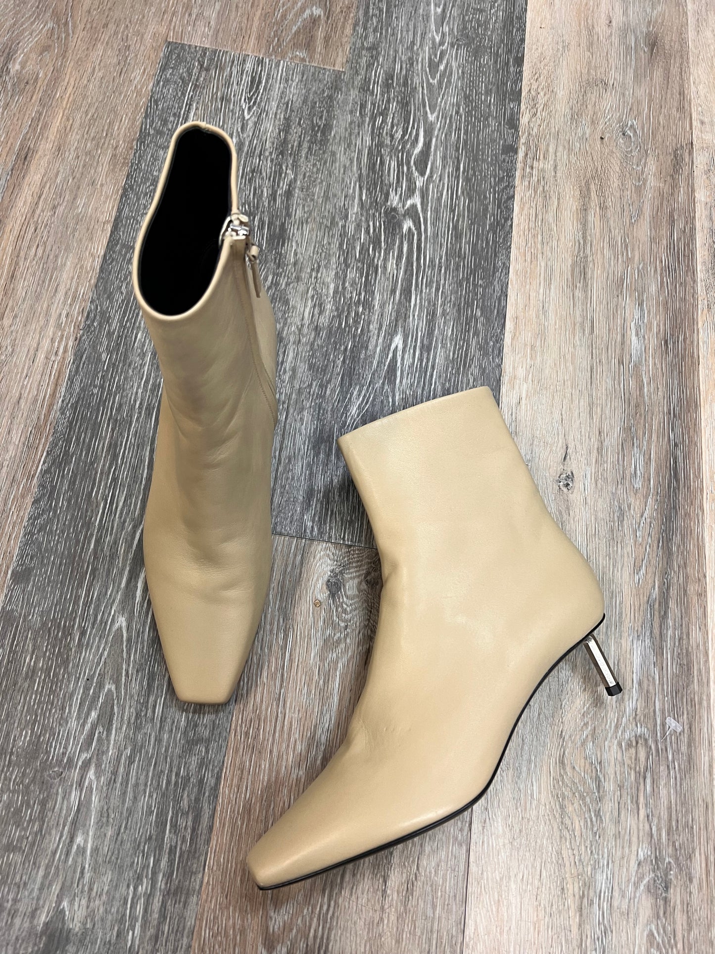 Boots Luxury Designer By Off-white In Tan, Size: 7/37