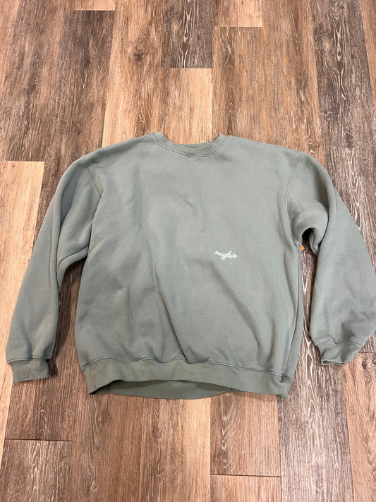 Sweatshirt Crewneck By Mayfair In Green, Size: S/M