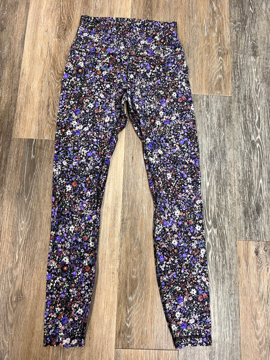 Athletic Leggings By Lululemon In Floral Print, Size: 6