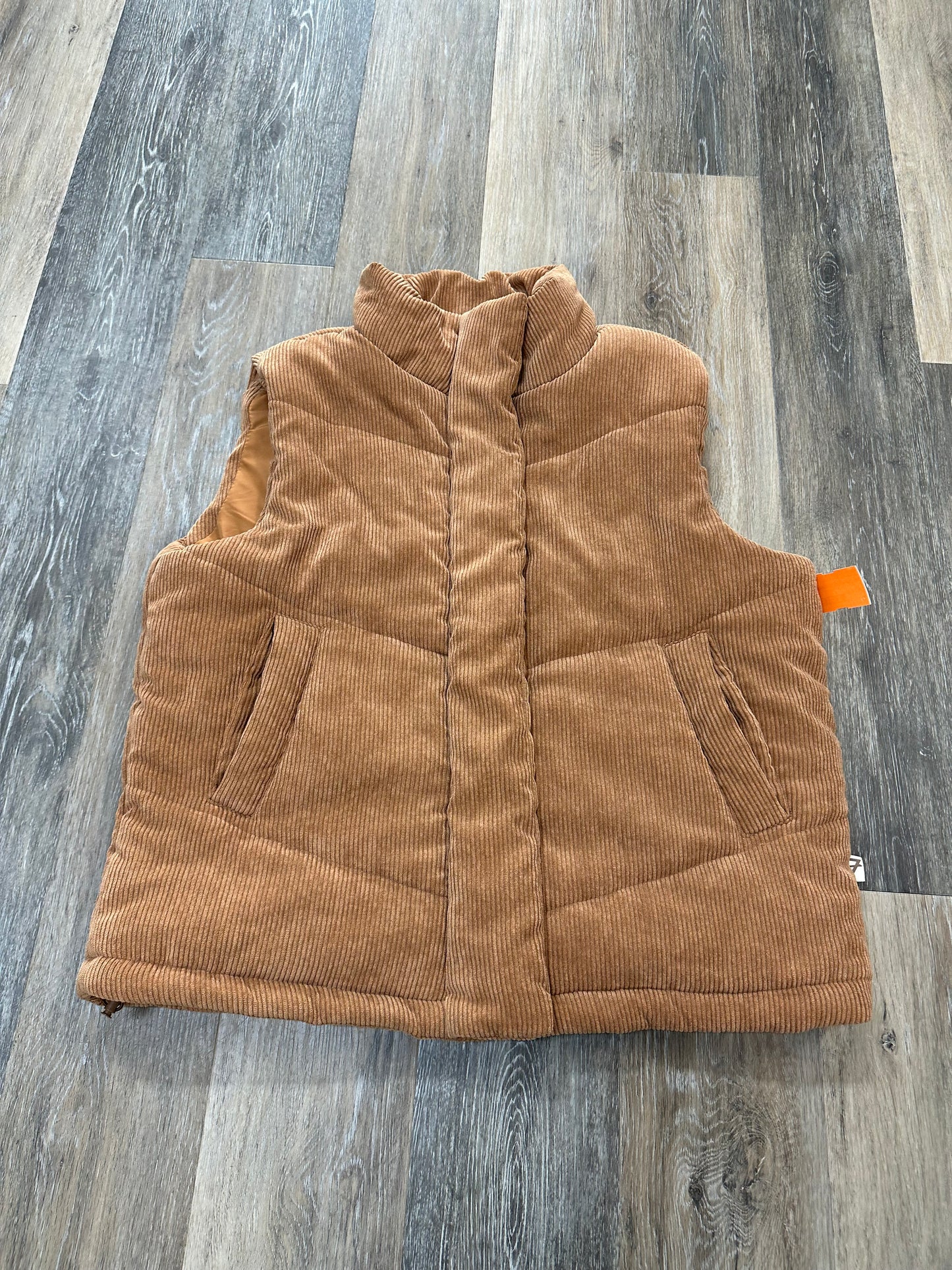 Vest Puffer & Quilted By Liv Outdoor In Tan, Size: L