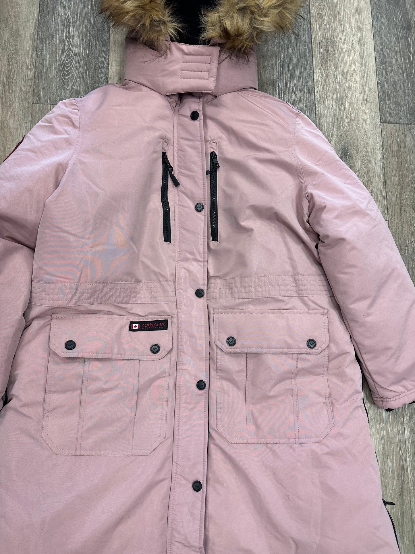 Coat Parka By Canada Weathergear In Pink, Size: 1x