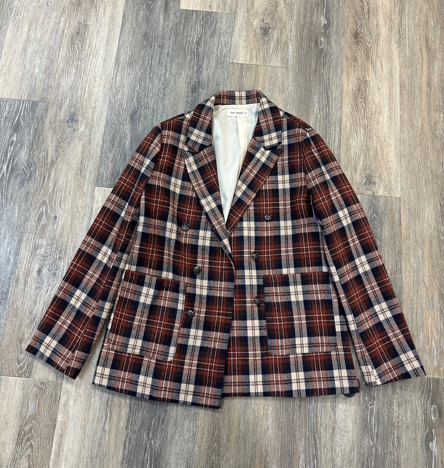 Blazer By The Nines In Plaid Pattern, Size: S