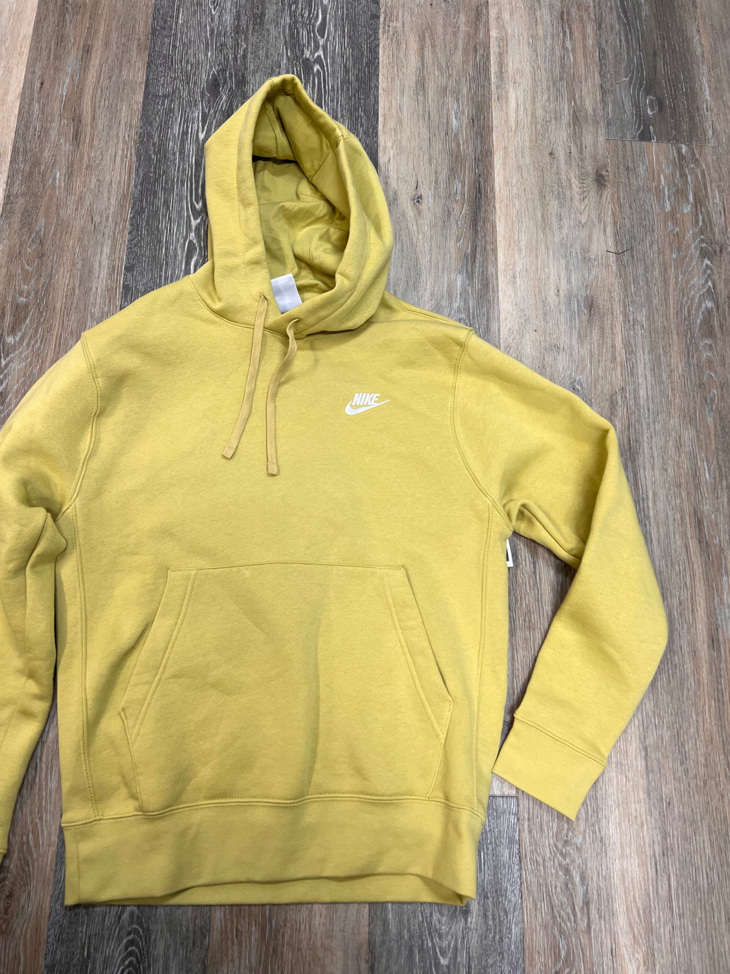 Athletic Sweatshirt Hoodie By Nike Apparel In Yellow, Size: S