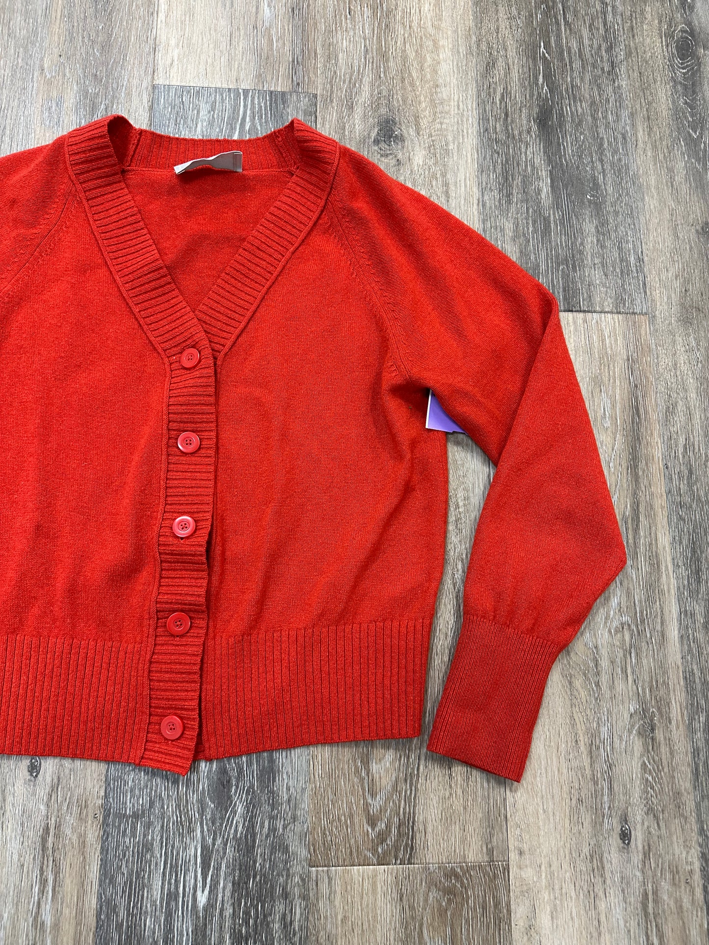 Sweater Cardigan By Everlane In Red, Size: S