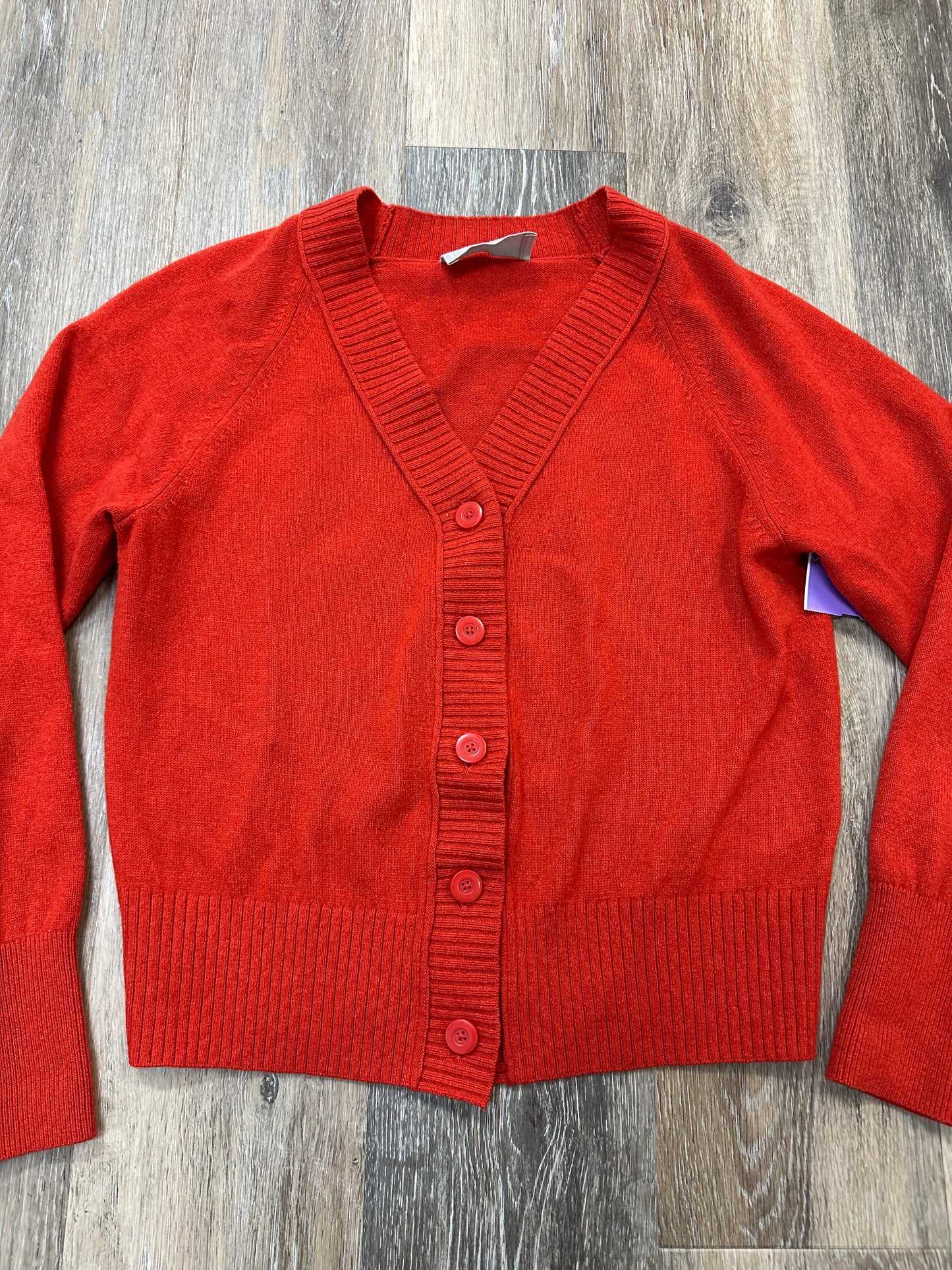 Sweater Cardigan By Everlane In Red, Size: S