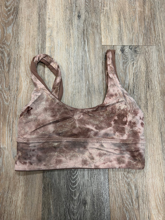 Athletic Bra By Lululemon In Rose Gold, Size: 4