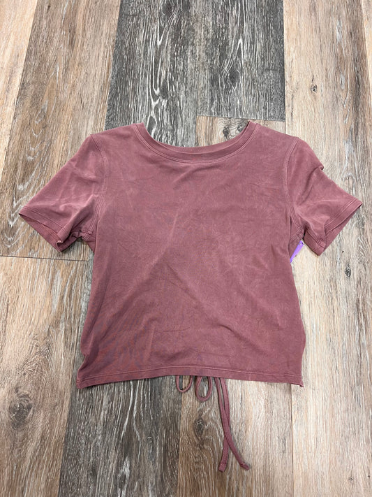 Athletic Top Short Sleeve By Lululemon In Mauve, Size: 4