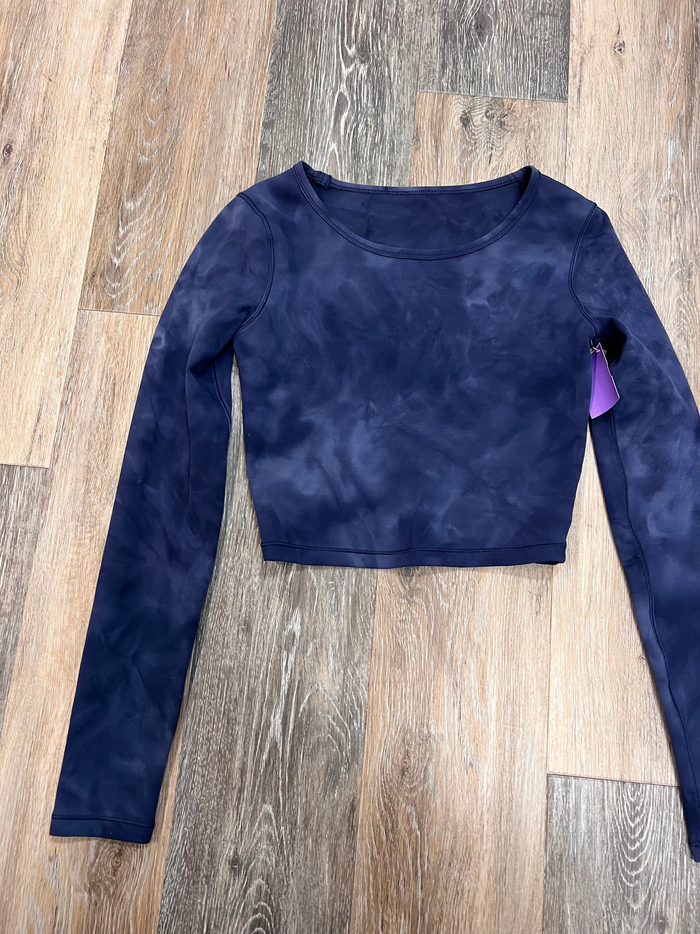 Athletic Top Long Sleeve Crewneck By Lululemon In Blue, Size: S