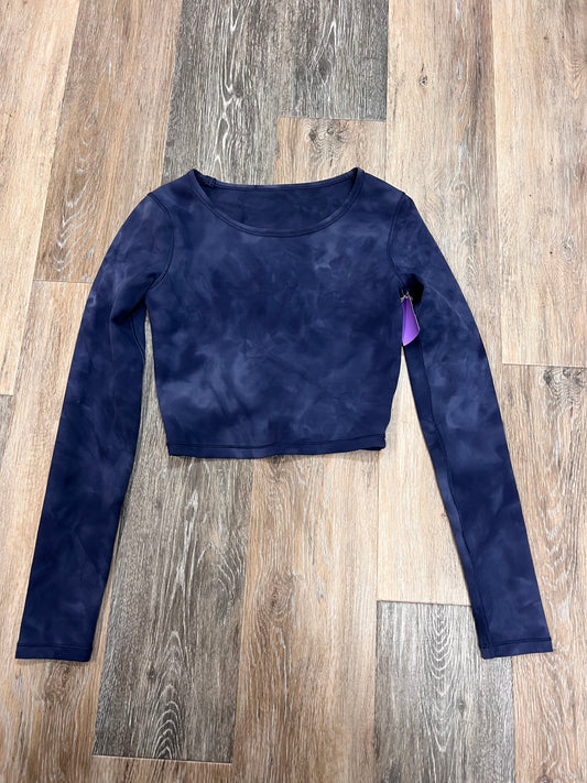 Athletic Top Long Sleeve Crewneck By Lululemon In Blue, Size: S