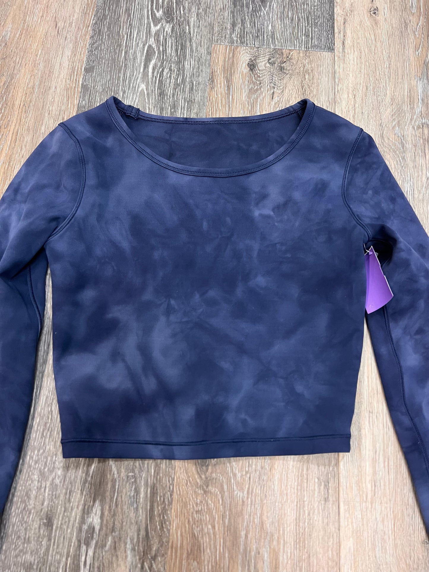 Athletic Top Long Sleeve Crewneck By Lululemon In Blue, Size: S