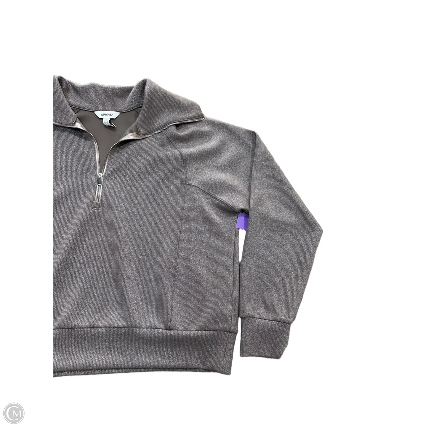 Athletic Sweatshirt Collar By Spanx In Brown, Size: L