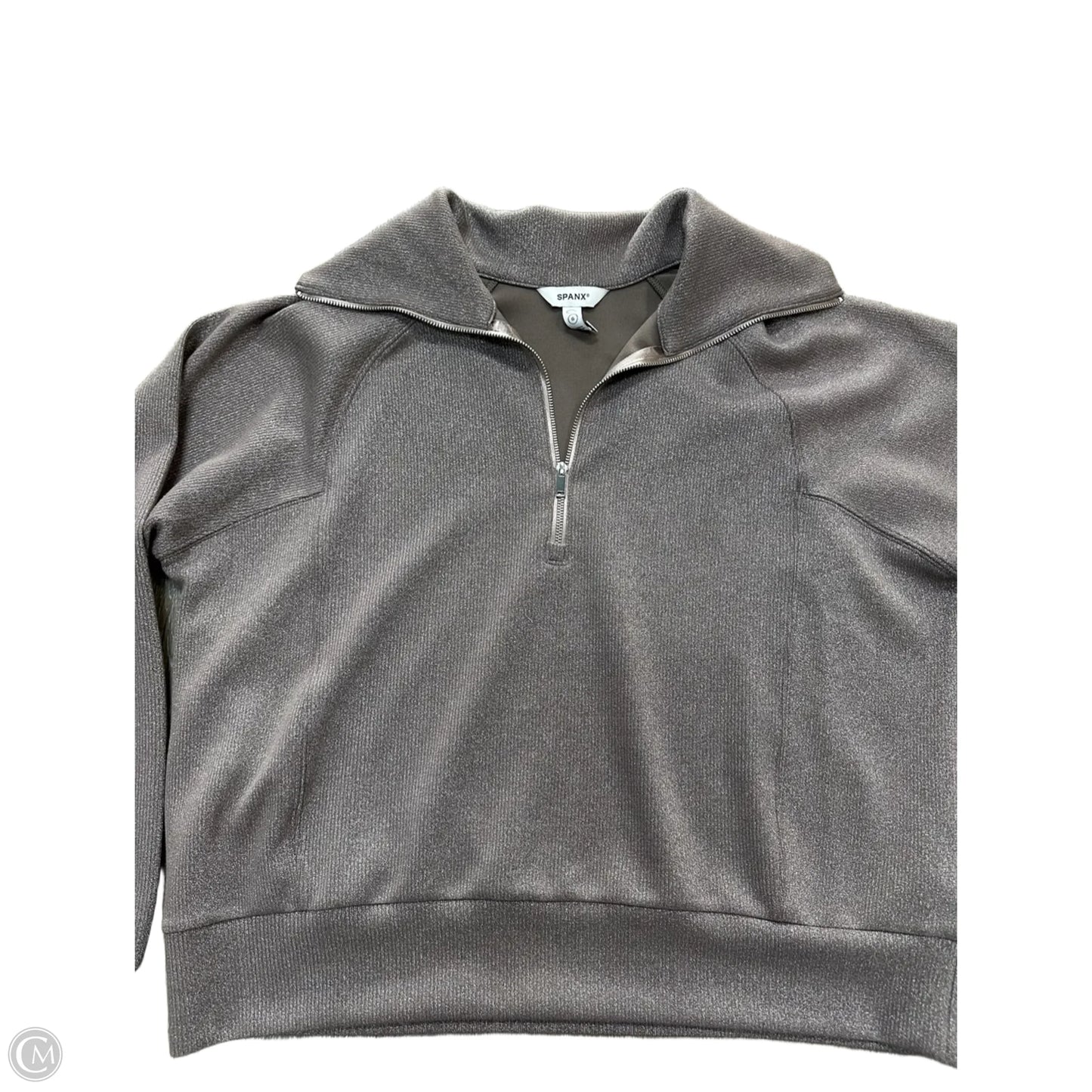 Athletic Sweatshirt Collar By Spanx In Brown, Size: L