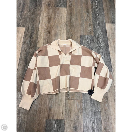 Sweater By Le Lis In Checkered Pattern, Size: L