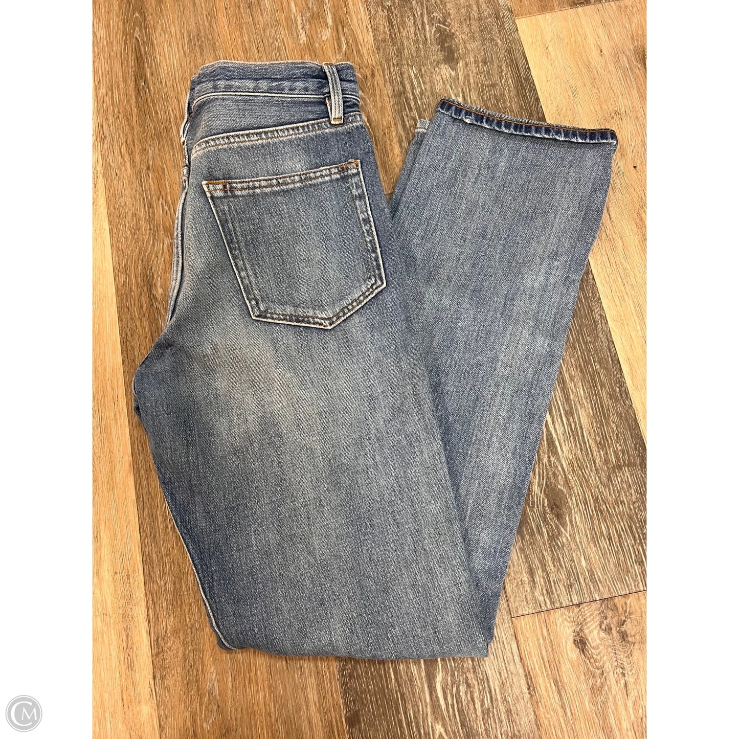 Jeans Straight By Frame In Blue Denim, Size: 2/26
