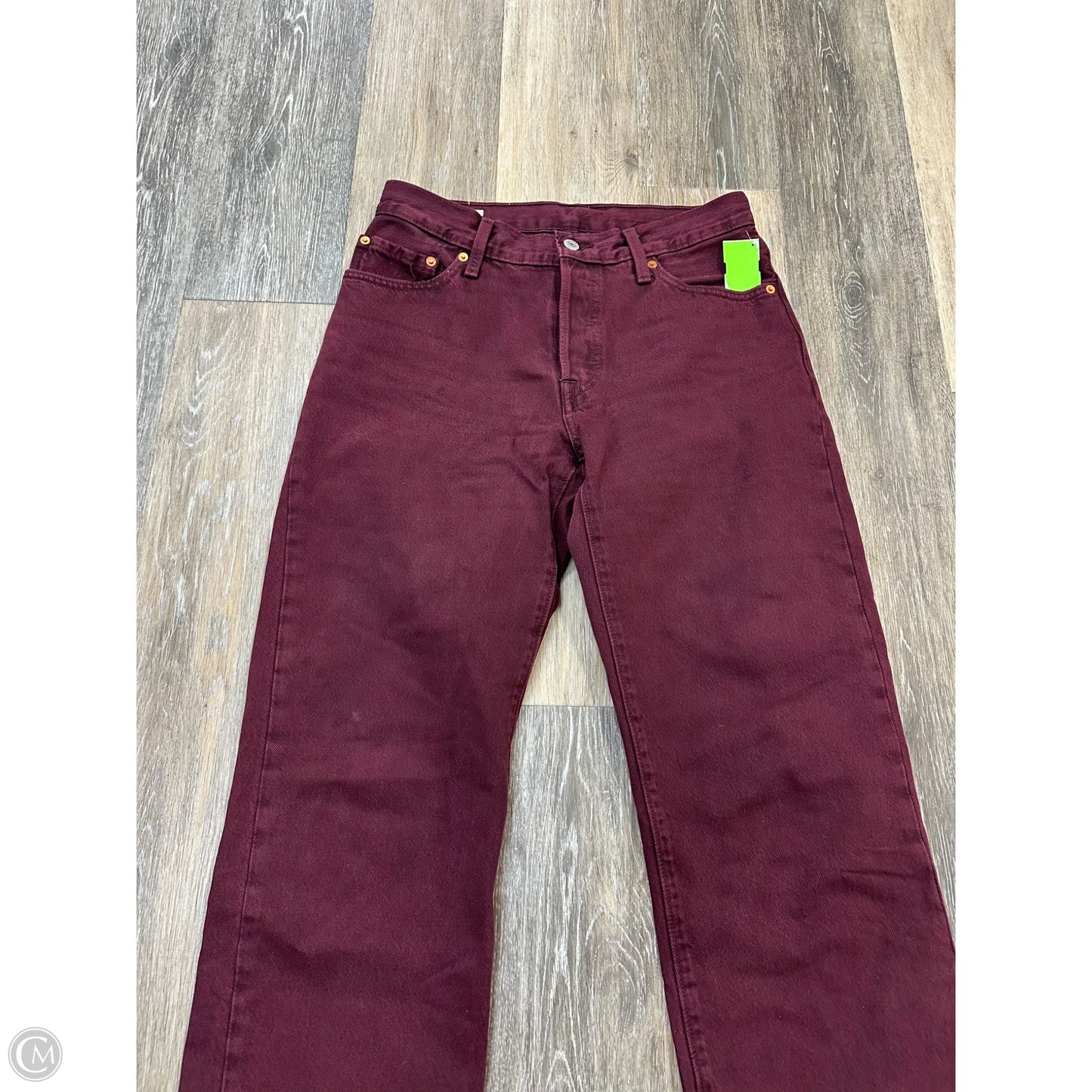 Jeans Straight By Levis In Maroon, Size: 4
