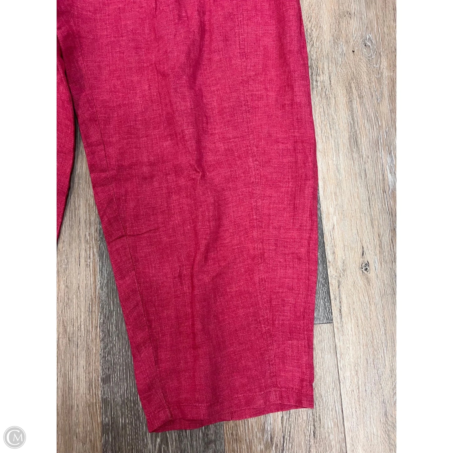 Pants Linen Ankle Crop By Eileen Fisher In Pink, Size: 2x