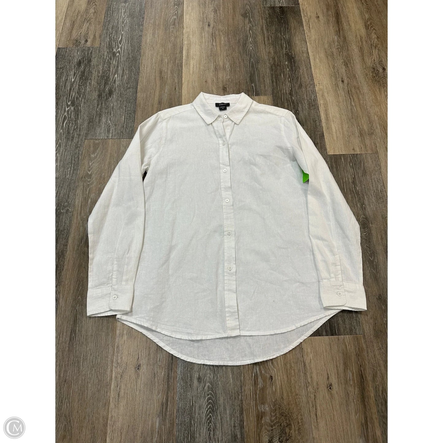 Blouse Long Sleeve By Pure Amici In White, Size: M