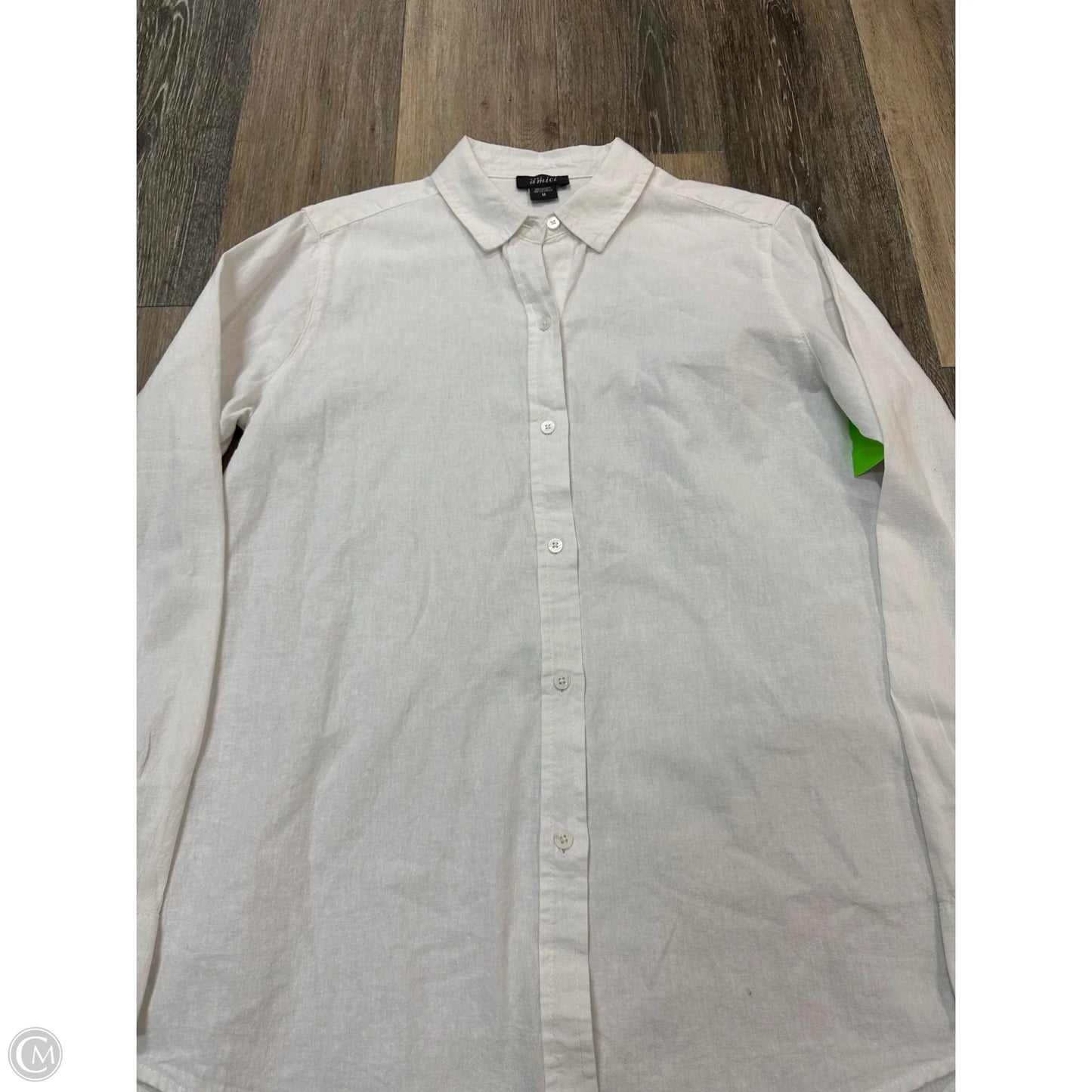 Blouse Long Sleeve By Pure Amici In White, Size: M