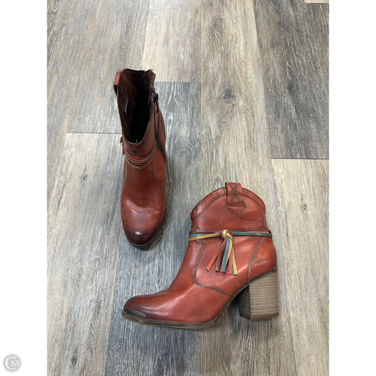 Boots Ankle Heels By Tomaris In Red, Size: 10