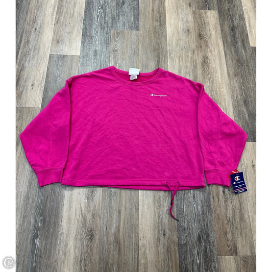 Athletic Sweatshirt Crewneck By Champion In Pink, Size: L