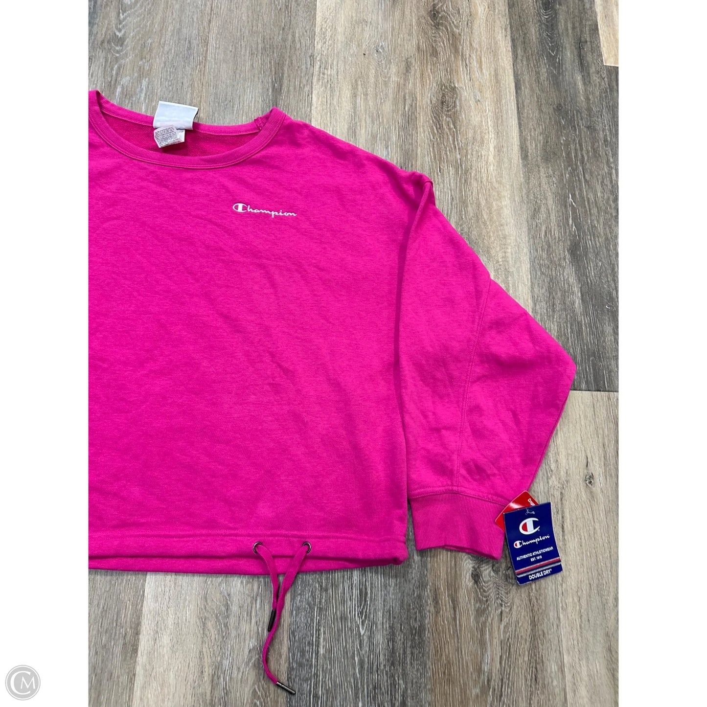 Athletic Sweatshirt Crewneck By Champion In Pink, Size: L