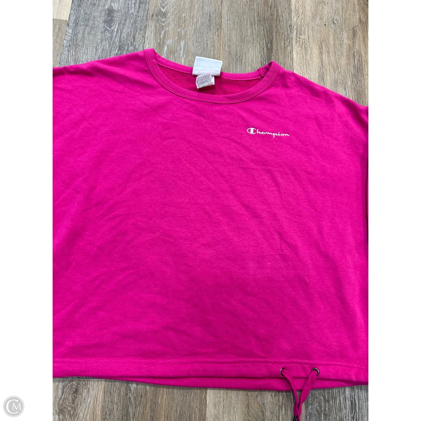 Athletic Sweatshirt Crewneck By Champion In Pink, Size: L
