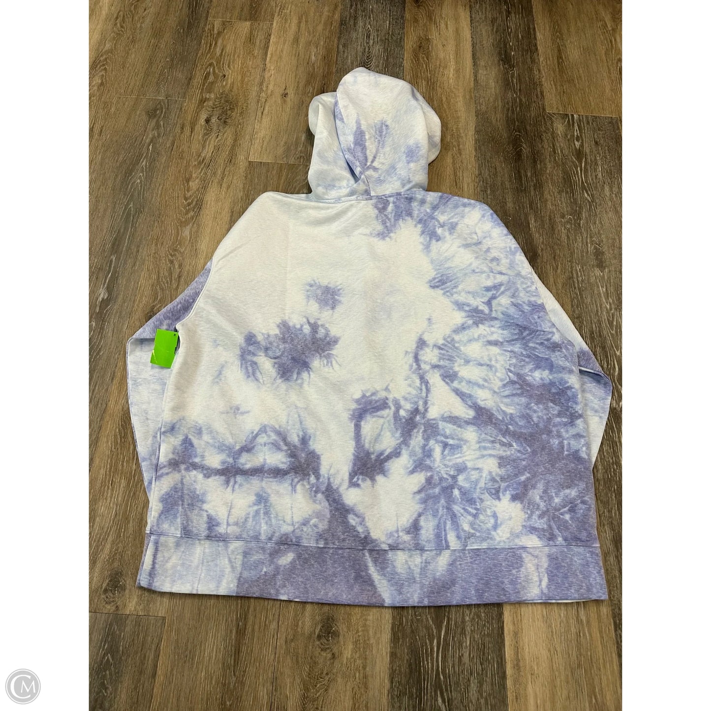 Athletic Sweatshirt Hoodie By Nike Apparel In Tie Dye Print, Size: 1x