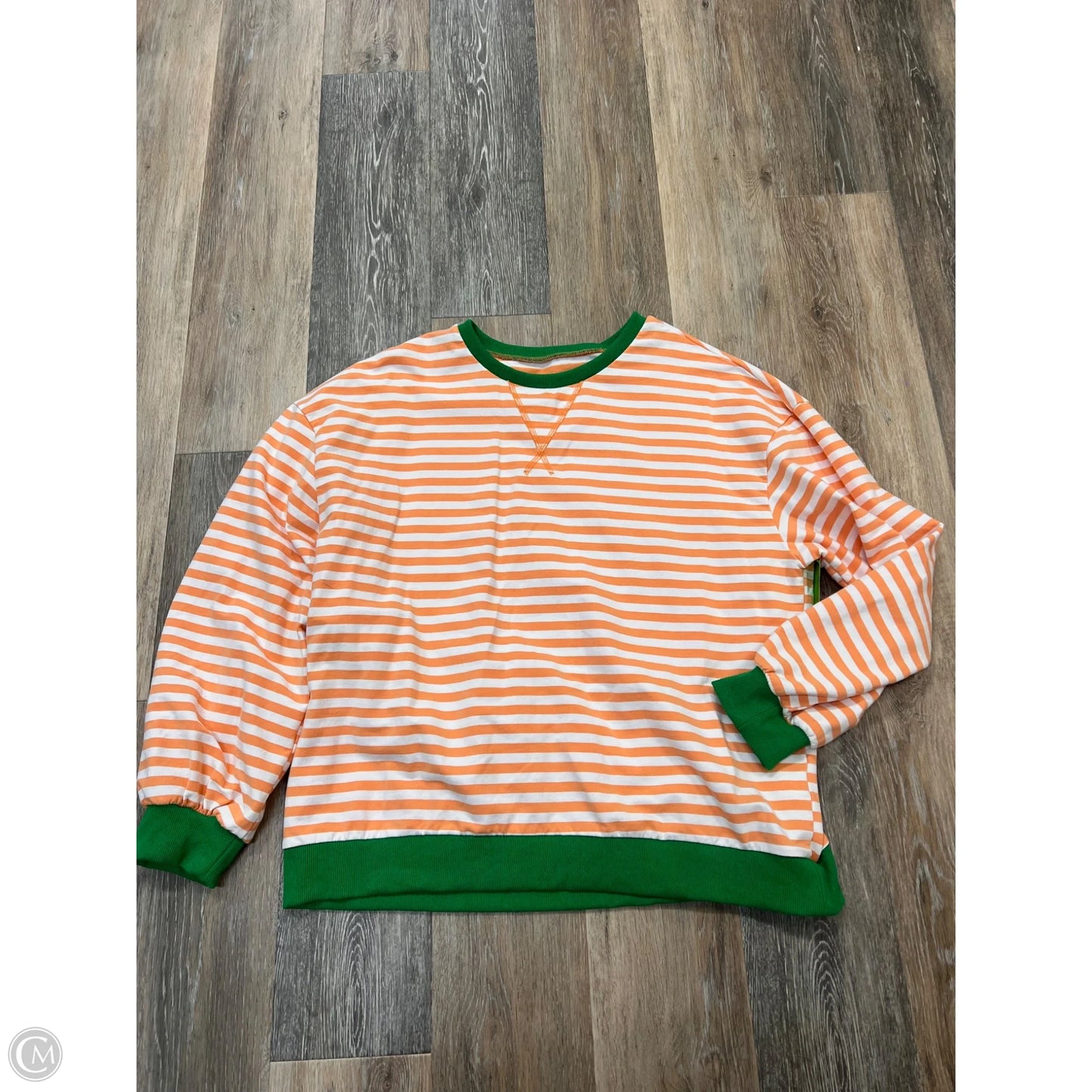 Top Long Sleeve By Clothes Mentor In Striped Pattern, Size: L