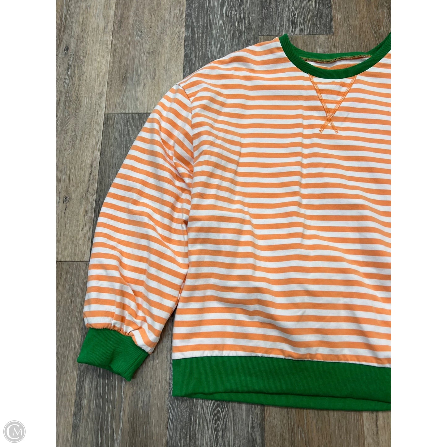 Top Long Sleeve By Clothes Mentor In Striped Pattern, Size: L