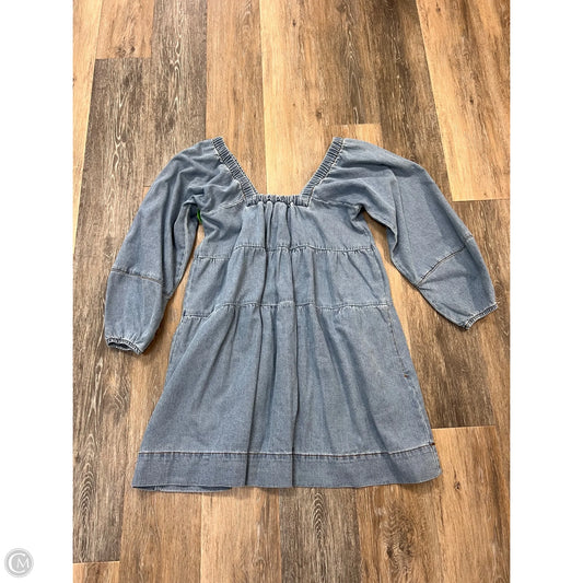 Dress Casual Short By Free People In Blue Denim, Size: Xs
