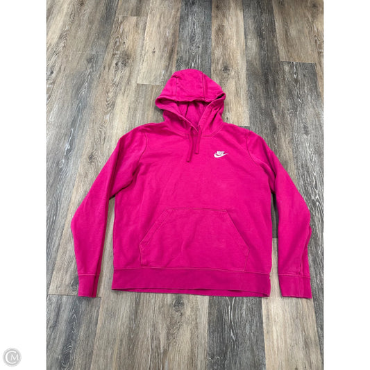 Athletic Sweatshirt Hoodie By Nike Apparel In Pink, Size: M