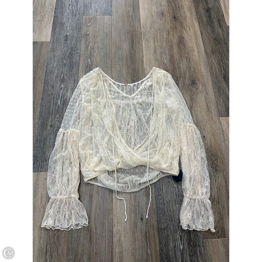 Blouse Long Sleeve By Free People In Cream, Size: M