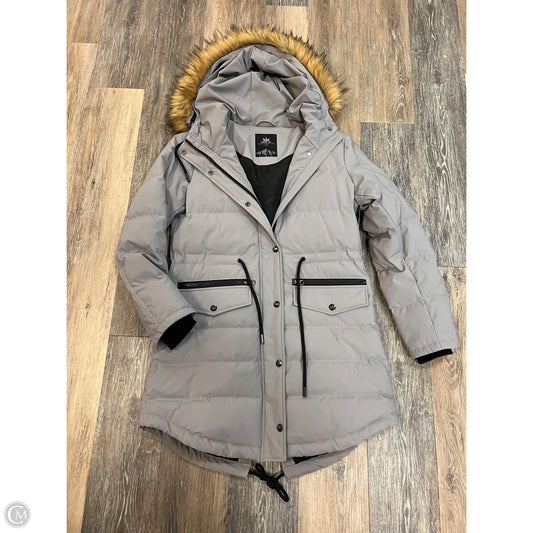 Coat Parka By OROLAY In Grey, Size: S