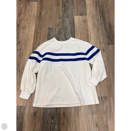 Sweatshirt Crewneck By Pink Lily In White, Size: Xs