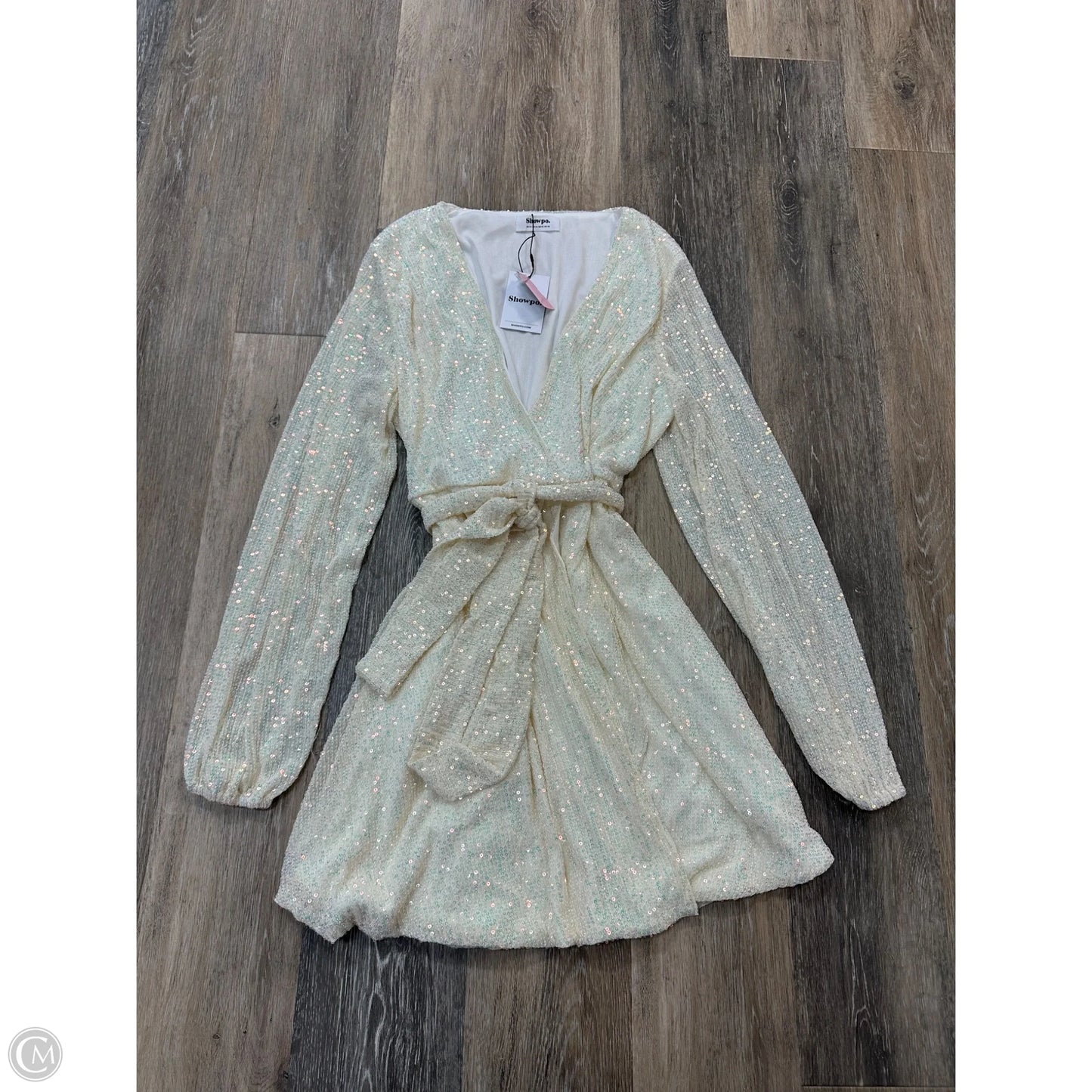 Dress Party Short By Showpo In Cream, Size: 10