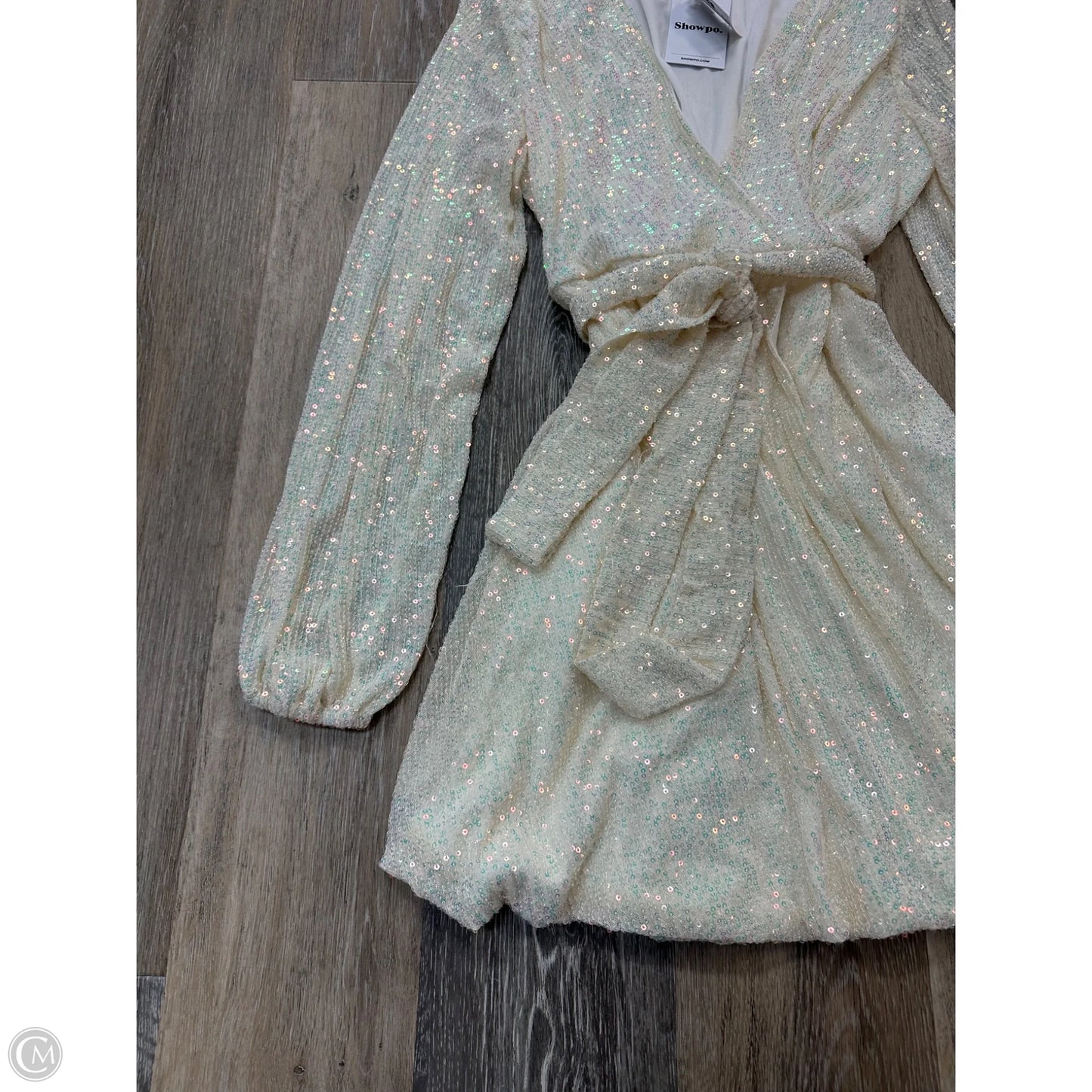Dress Party Short By Showpo In Cream, Size: 10