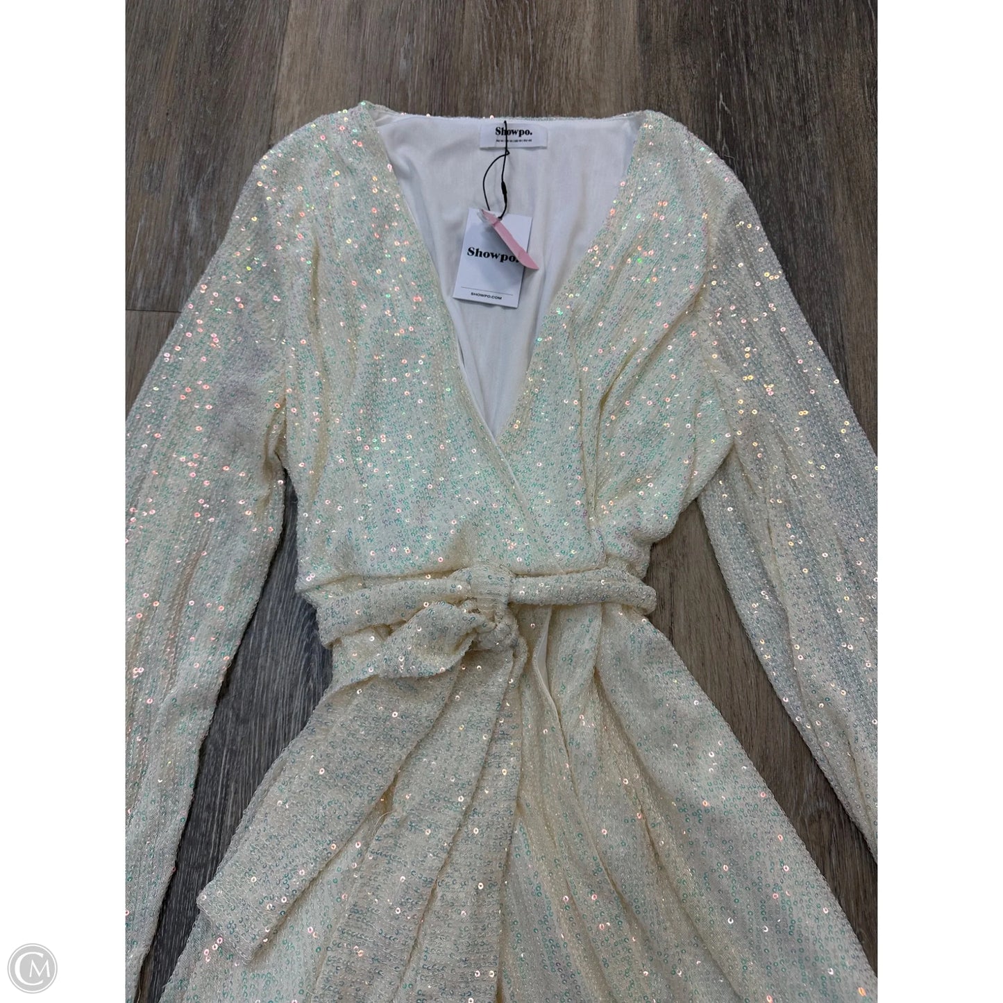 Dress Party Short By Showpo In Cream, Size: 10