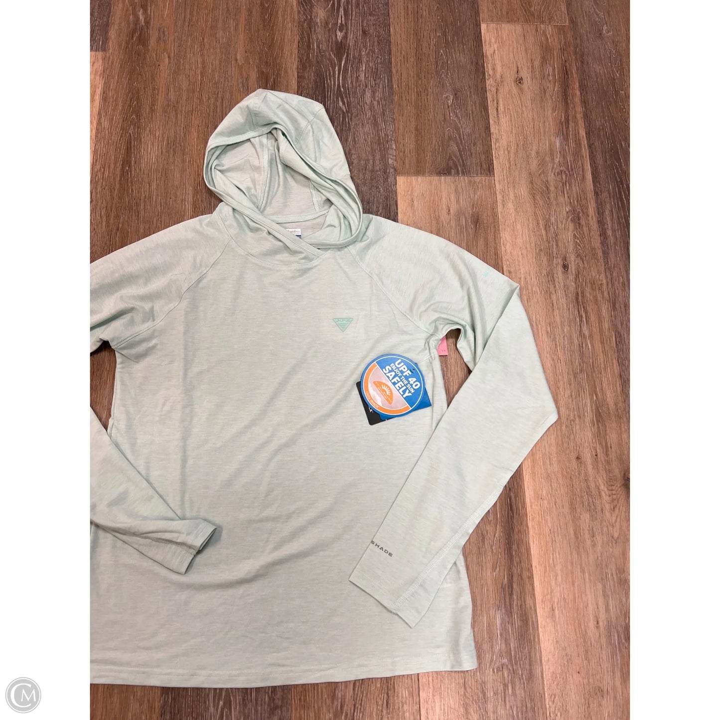 Athletic Top Long Sleeve Hoodie By Columbia In Green, Size: M