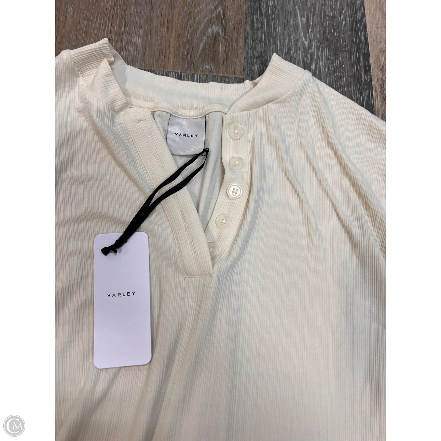 Top Short Sleeve By Varley In Cream, Size: L