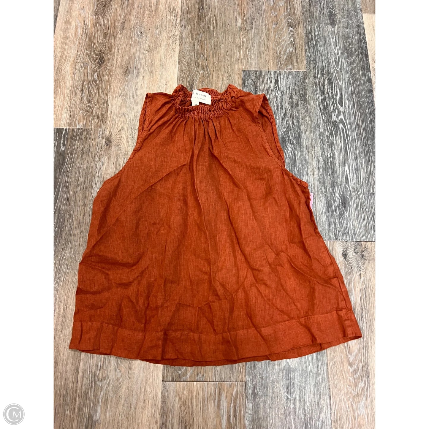 Top Sleeveless By Cloth & Stone In Orange, Size: M