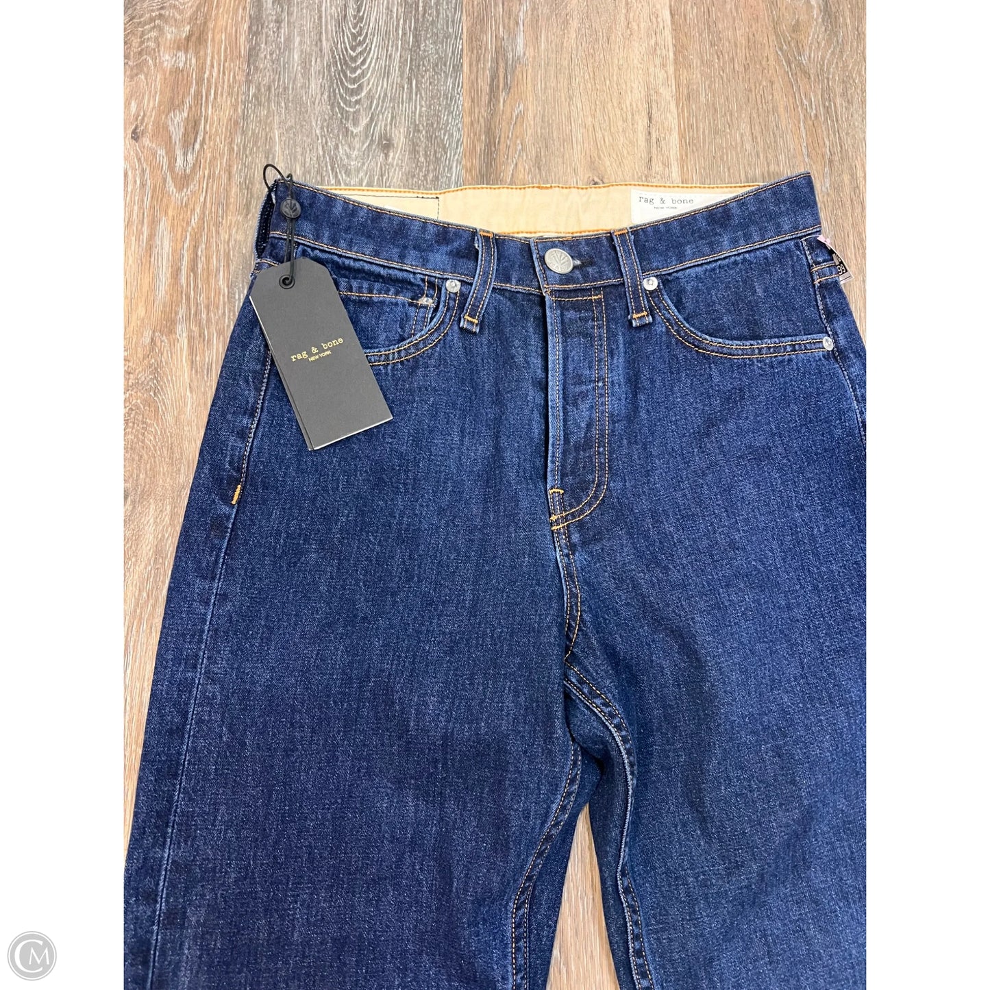 Jeans Straight By Rag & Bones Jeans In Blue Denim, Size: 2/26