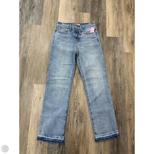 Jeans Straight By Madewell In Blue Denim, Size: 0