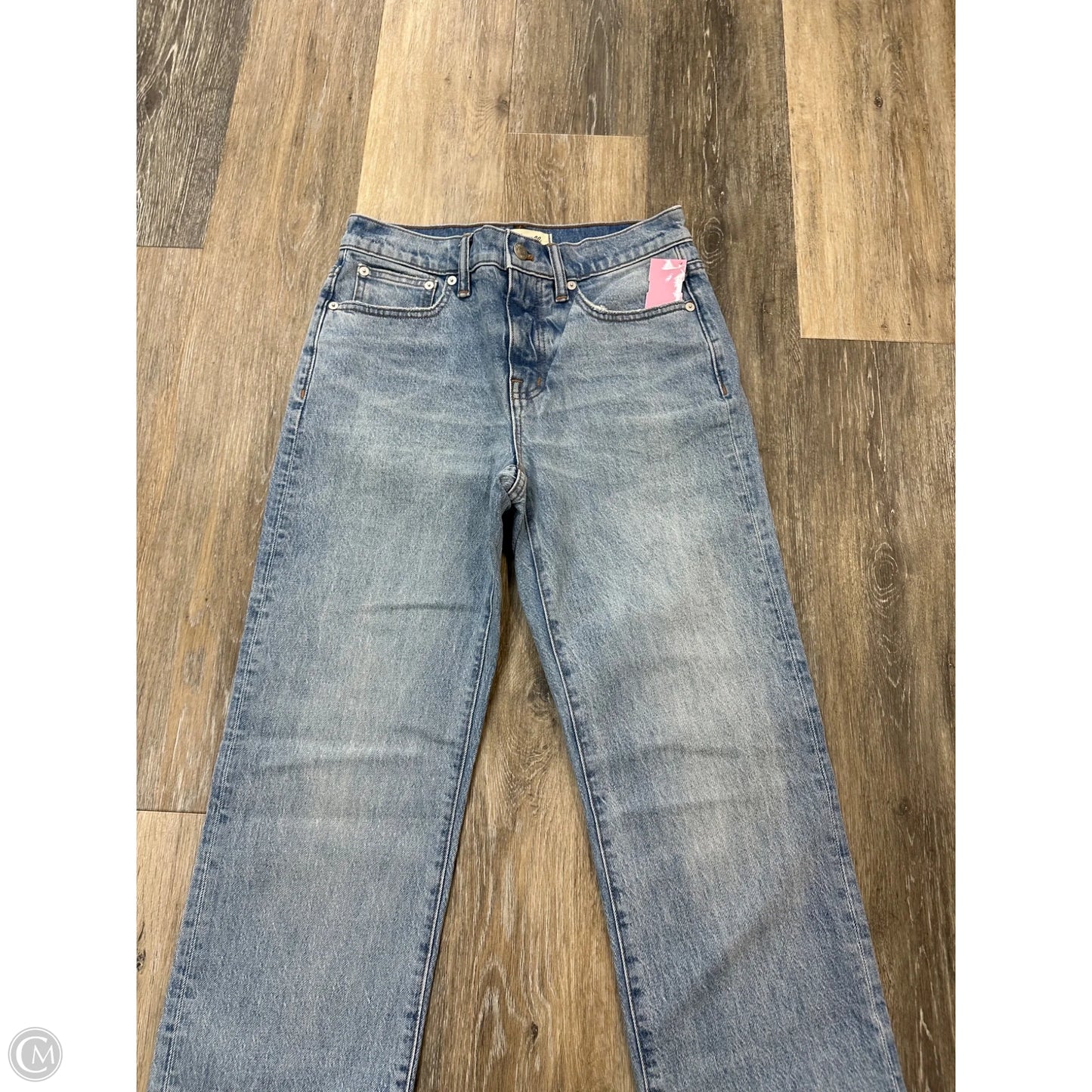 Jeans Straight By Madewell In Blue Denim, Size: 0