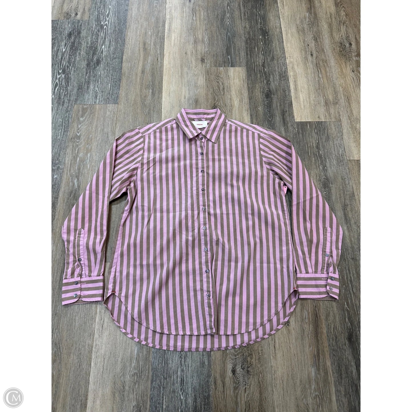Blouse Long Sleeve By Xirena In Striped Pattern, Size: Xs