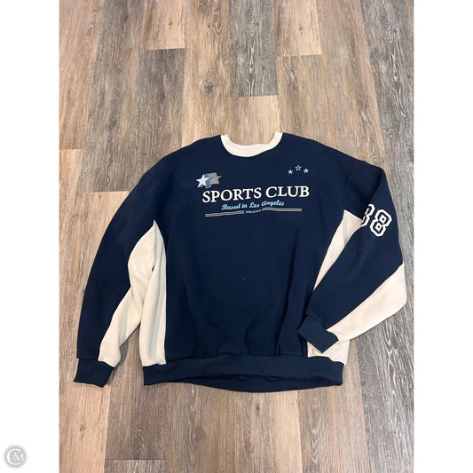 Sweatshirt Crewneck By Bailey Rose In Navy, Size: M