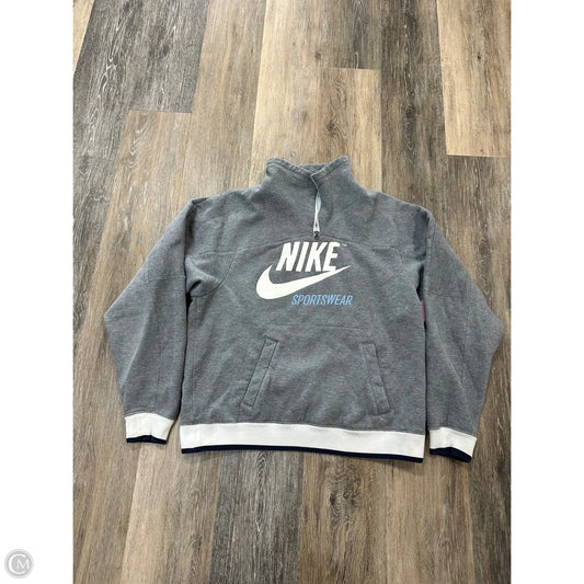 Athletic Sweatshirt Crewneck By Nike Apparel In Grey, Size: S